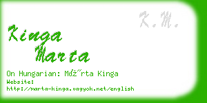 kinga marta business card